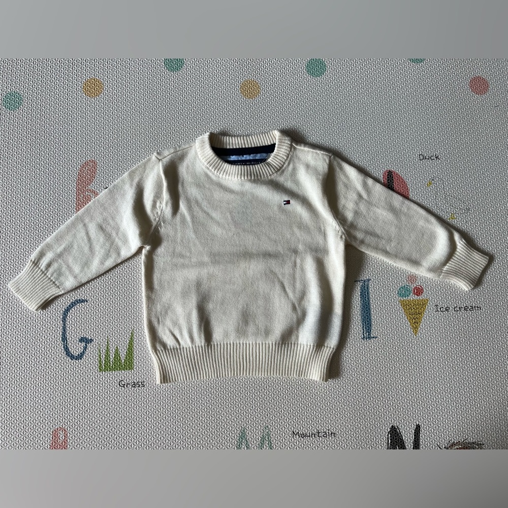 Tommy Hilfiger Infant Boys' Long Sleeve Crew-Neck Sweater